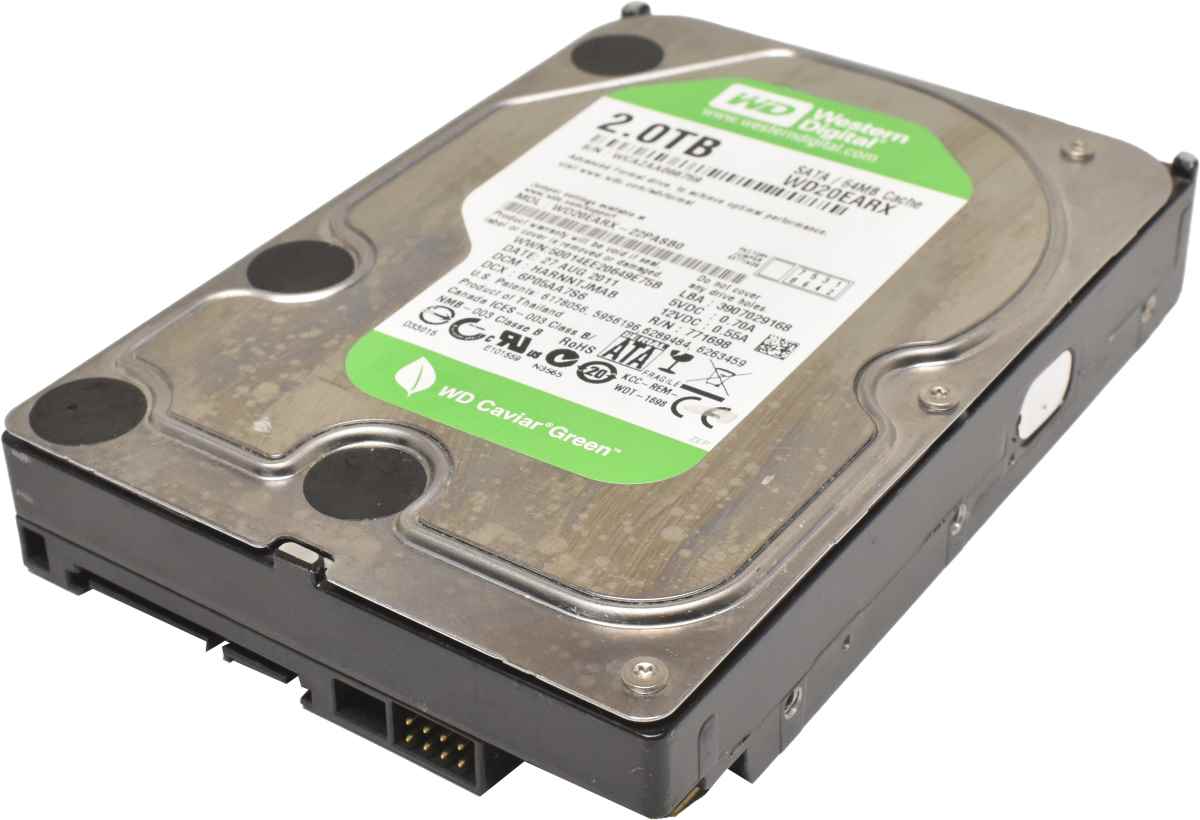 WD 2TB 3.5" 7.2K 6G SATA HDD Festplatte WD20EARX-22PASB0