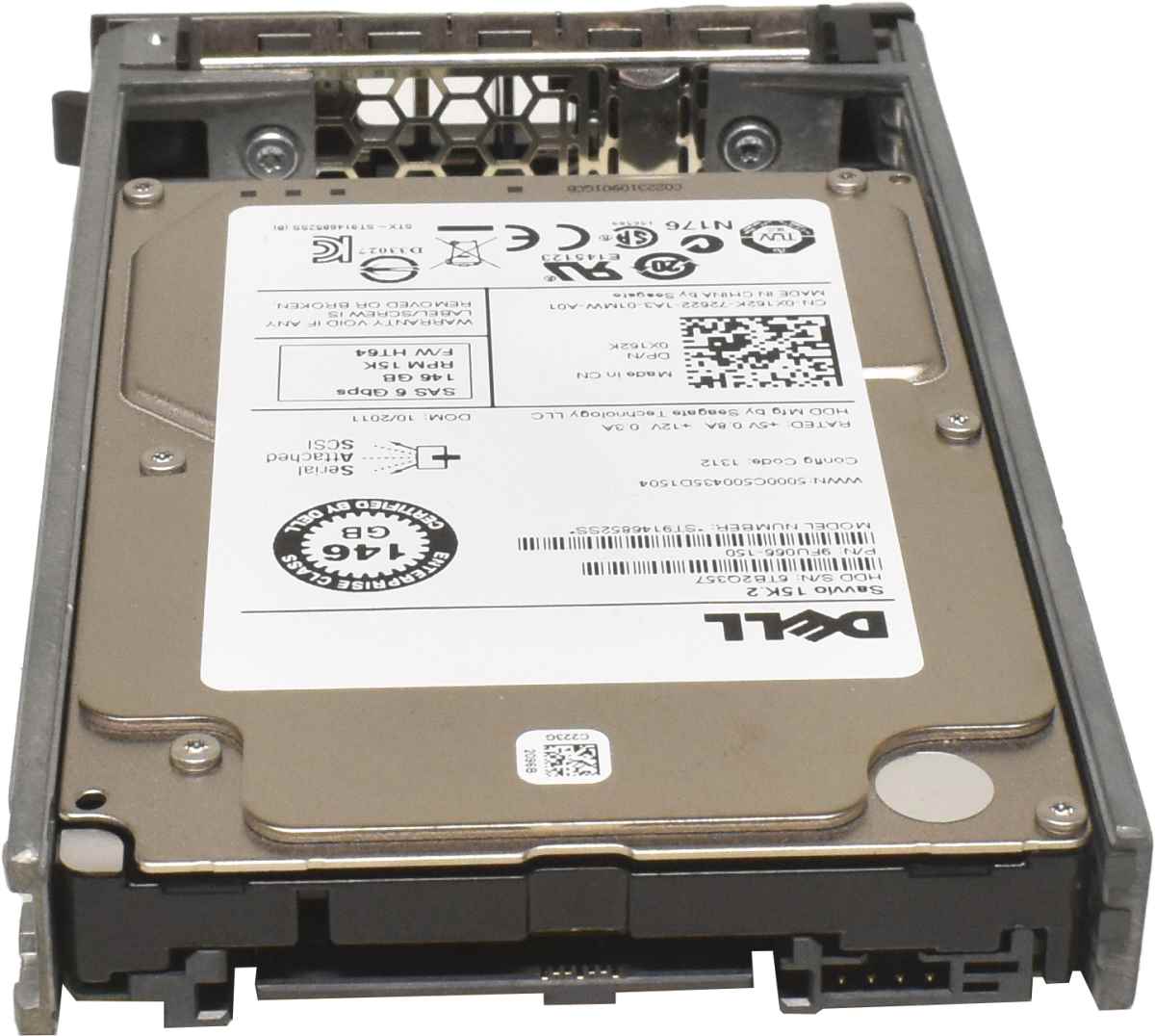 Dell 146GB 2.5" 15K 6G SAS HDD Festplatte ST9146852SS 0X162K + Rahmen