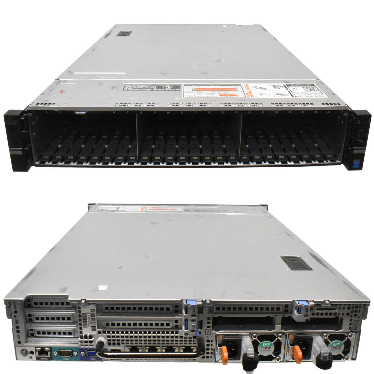 Dell PowerEdge R730xd Rack Server 2U no CPU 2x Kühler no PC4 RAM 26x SFF 2.5" H730 Mini