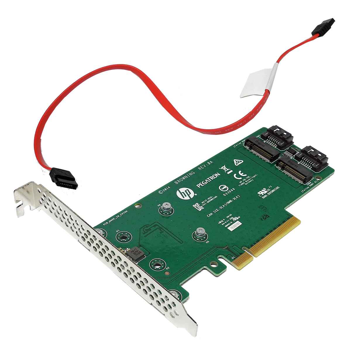 HP Dual M.2 2280 SATA PCIe x8 Riser Card/Adapter für ProLiant G 9/10 759505-001 HP Dual M.2 2280 SATA PCIe x8 Riser Card/Adapter für ProLiant G 9/10 759505-001