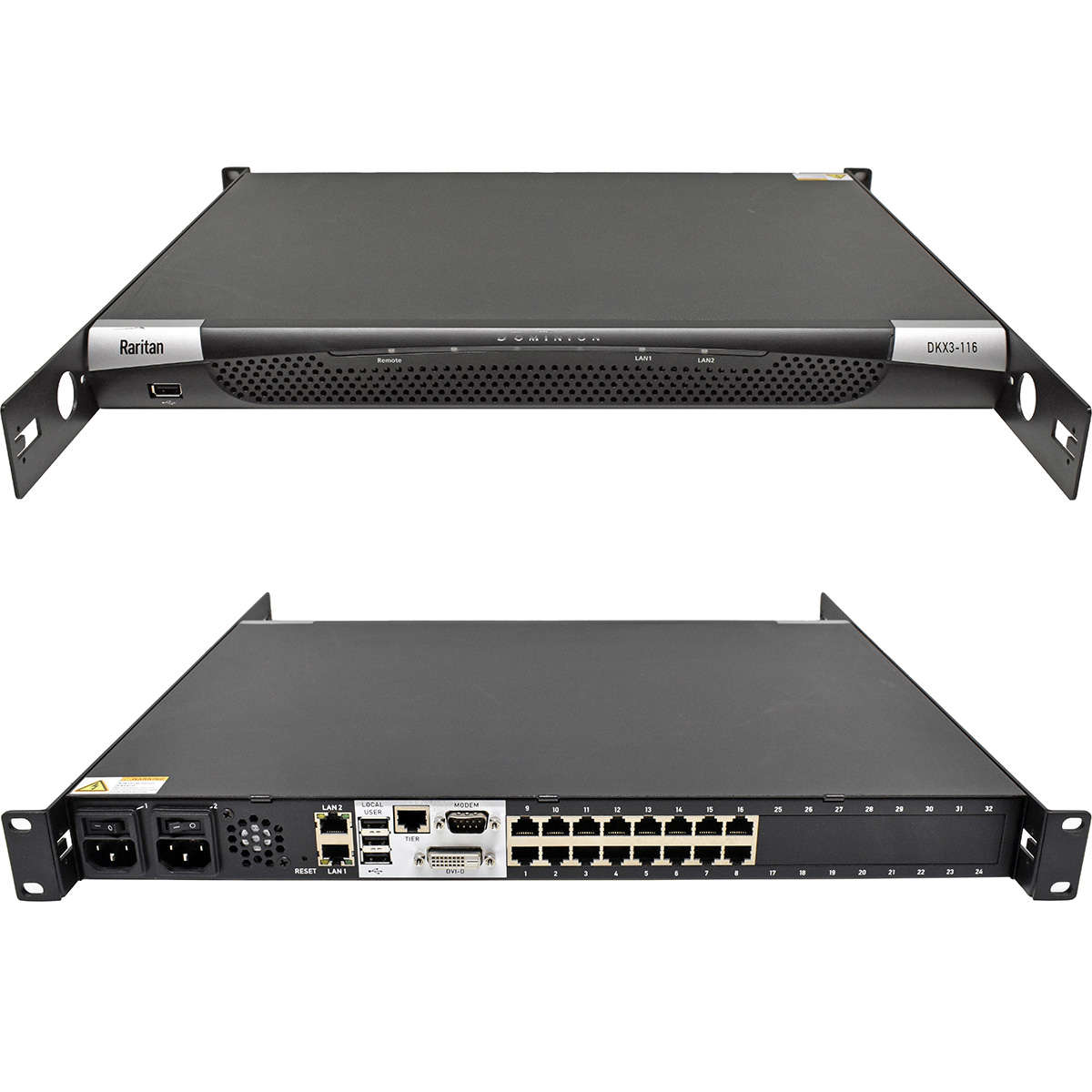 Raritan-Dominion-DKX3-116-16-Port-KVM-over-IP-Swit-005.jpg Raritan Dominion DKX3-116 16-Port KVM-over-IP Switch +Rack Ears