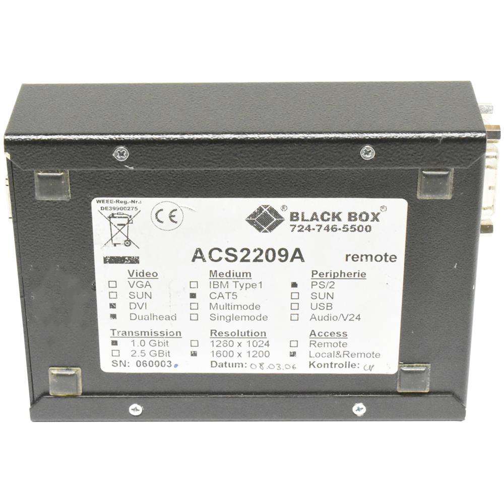 Black-Box-ACS2209A-REMOTE-Unit-B-WARE-without-5V-P-006.jpg Black Box ACS2209A REMOTE Unit B-WARE without 5V Power Supply