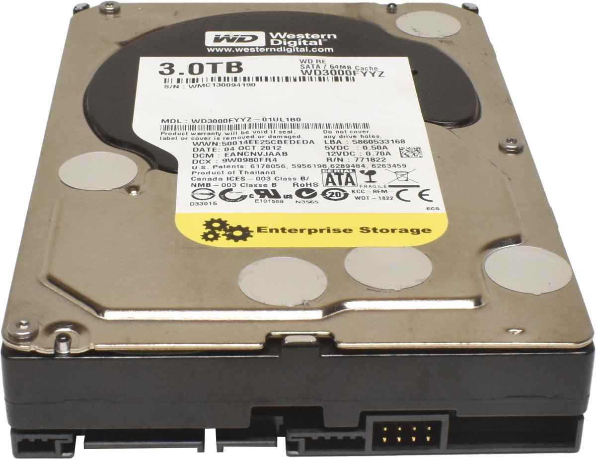 Western Digital RE 3TB 3.5" 7.2K SATA 6G HDD Festplatte WD3000FYYZ-01ULB0 Western Digital RE 3TB 3.5" 7.2K SATA 6G HDD Festplatte WD3000FYYZ-01ULB0