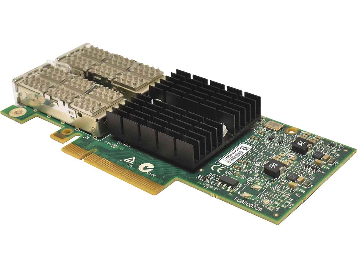 Fujitsu CA05954-2102 A3C40136900 Dual-Port FDR 54G QSFP+ Infiniband HCA Network Adapter PCIe x8 ohne Bracket