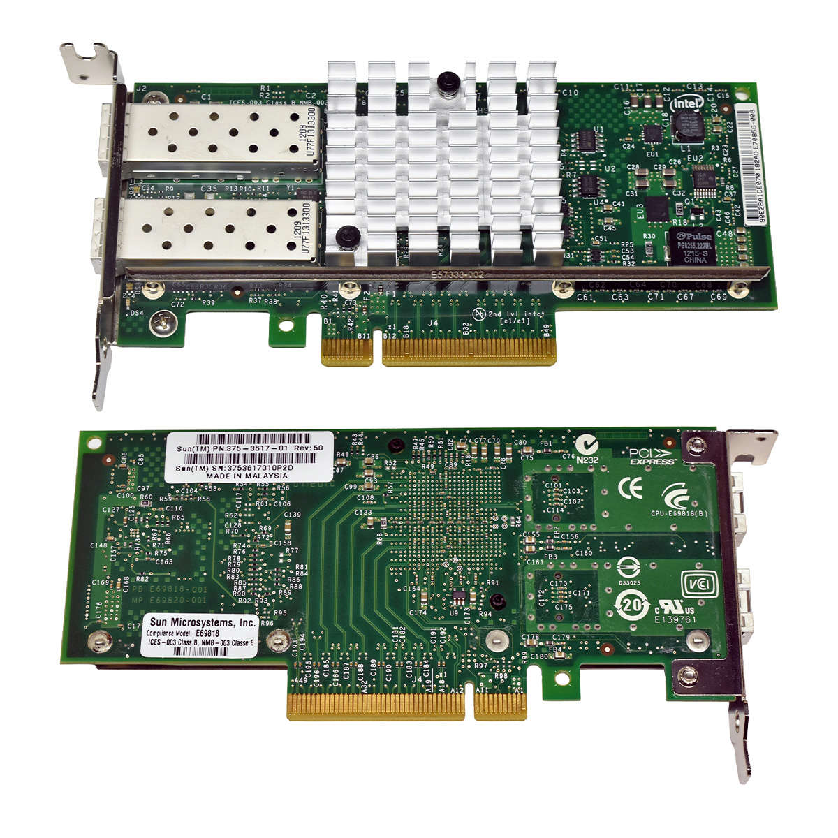 Sun-Intel-375-3617-01-Dual-Port-10G-SFP-PCIe-x8-Ne-006.jpg Sun Intel 375-3617-01 Dual-Port 10G SFP+ PCIe x8 Network Adapter LP