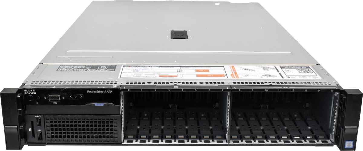 Dell PowerEdge R730 ohne CPU ohne RAM ohne HDD 16x 2.5 Zoll H330 Dell PowerEdge R730 2xE5-2640 V4 128 GB HDD 16x 2.5 Zoll Bay 16x1TB HDD