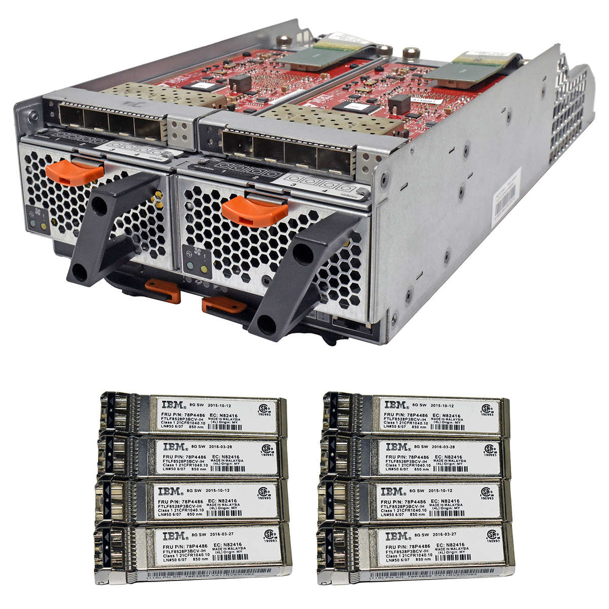 IBM-01EK070-01EK201-Storage-Controller-Canister-fo-001.jpg IBM 01EK070 01EK201 Storage Controller Canister for FlashSystem 840/900 +8x 8Gb SFP+