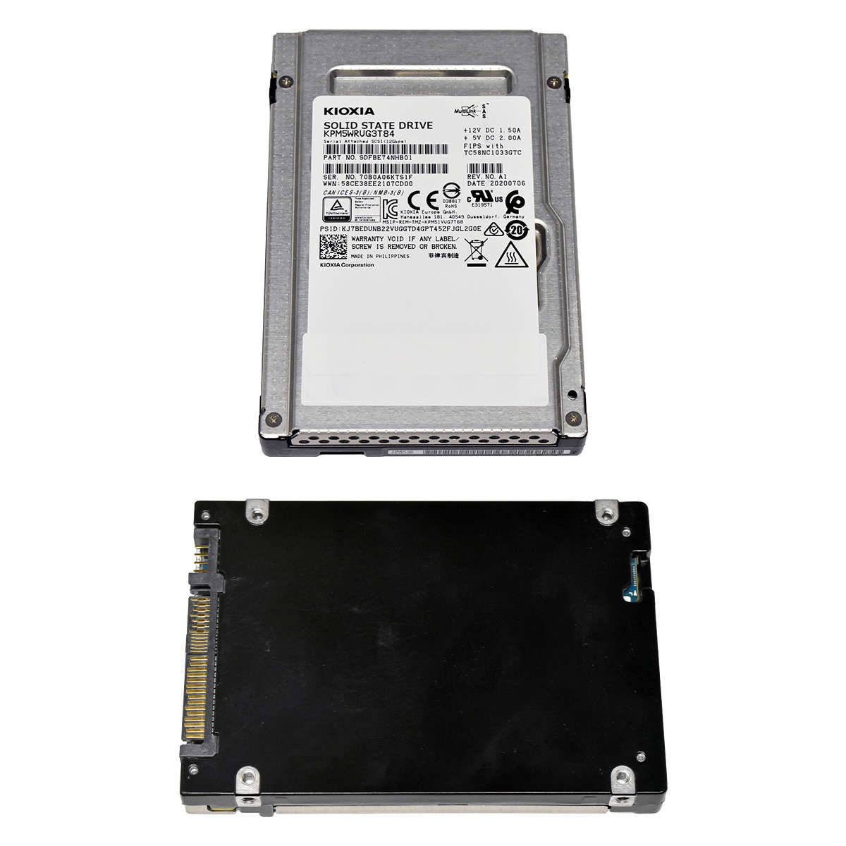 Kioxia-3-84TB-KPM5WRUG3T84-SDFBE74NHB01-2-5-12G-SA-006.jpg Kioxia 3.84TB 2.5" 12G SAS SED SSD KPM5WRUG3T84