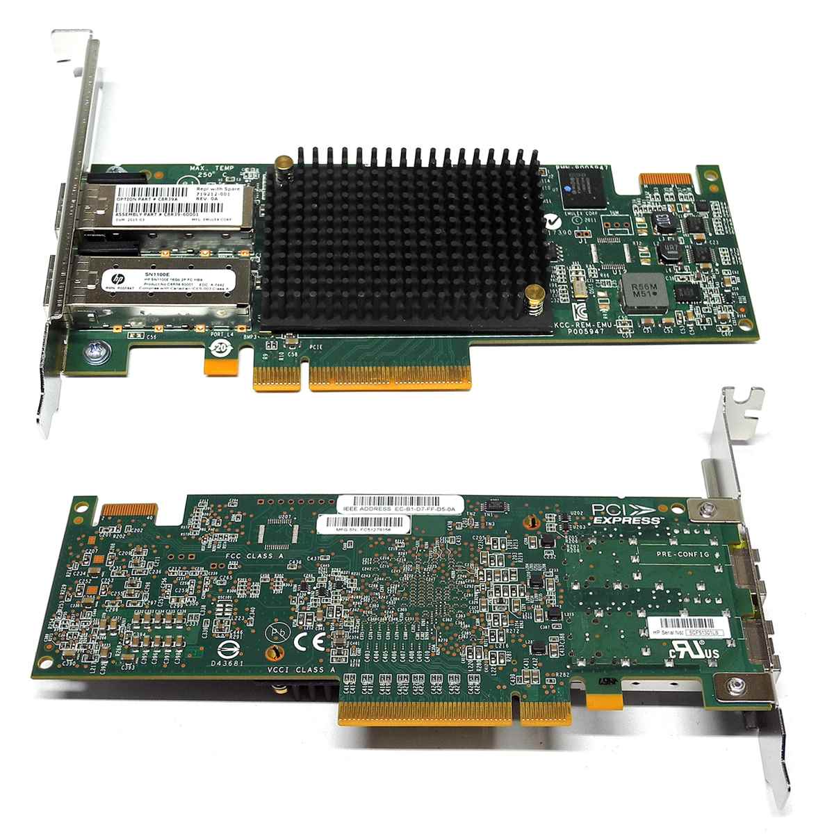 HP SN1100E Dual-Port 16Gb FC SFP+ PCIe x8 Server Adapter C8R39A 719212-001 FP HP SN1100E Dual-Port 16Gb FC SFP+ PCIe x8 Server Adapter C8R39A 719212-001 FP