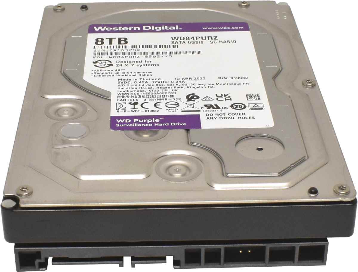 Western Digital Purple 8TB 3.5" 5.4K SATA 6G HDD Festplatte WD84PURZ-85B2YY0 Western Digital Purple 8TB 3.5" 5.4K SATA 6G HDD Festplatte WD84PURZ-85B2YY0