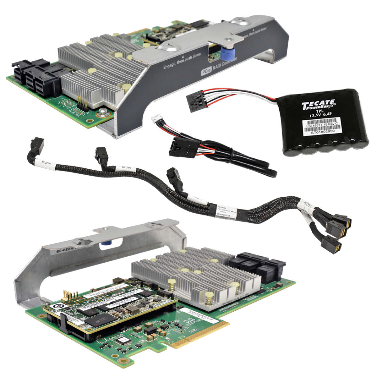 Cisco-UCS-C460-M4-12G-RAID-Controller-73-16109-02-001.jpg Cisco UCS C460 M4 12G RAID Controller 73-16109-02 + Cache Modul UCSC-MRAID12G-1GB + BBU + Kabel + Mounting Bracket