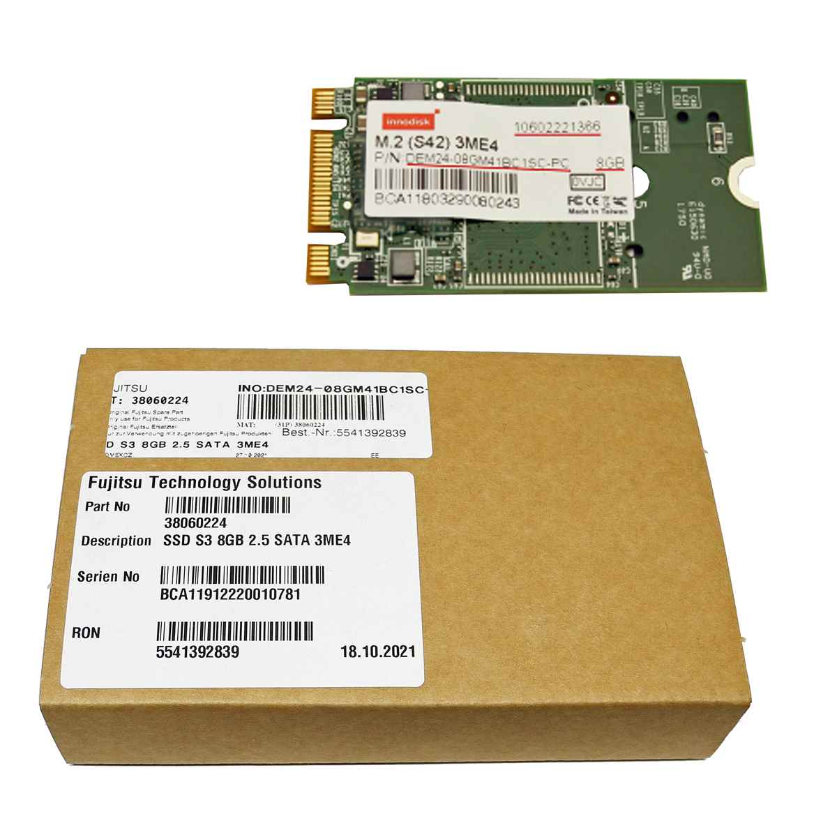 Fujitsu 38060224 Innodisk SSD S3 M.2 (S42) 3ME4 8GB 2.5 SATA neu OVP Fujitsu 38060224 Innodisk SSD S3 M.2 (S42) 3ME4 8GB 2.5 SATA neu OVP