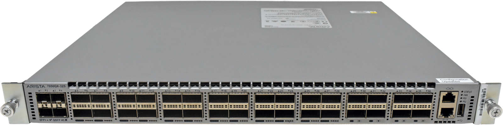 Arista DCS-7050QX-32S-F 32-Port 40G QSFP+ Ethernet Switch 4x SFP+ +Insides of Rack Rails