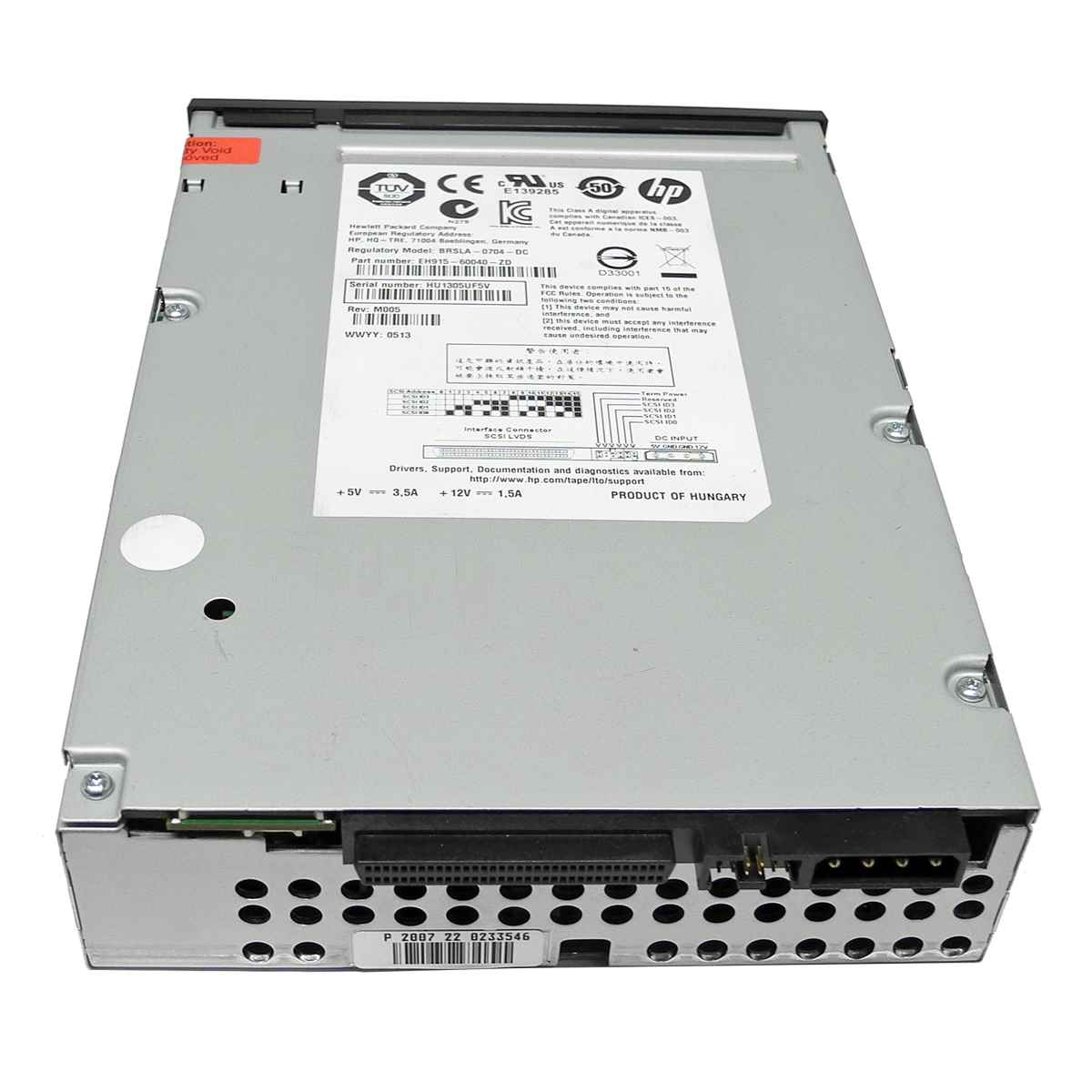 HP StorageWorks Ultrium 1760 LTO-4 BRSLA-0704-DC EH915 Tape Drive Bandlaufwerk HP StorageWorks Ultrium 1760 LTO-4 BRSLA-0704-DC EH915 Tape Drive Bandlaufwerk