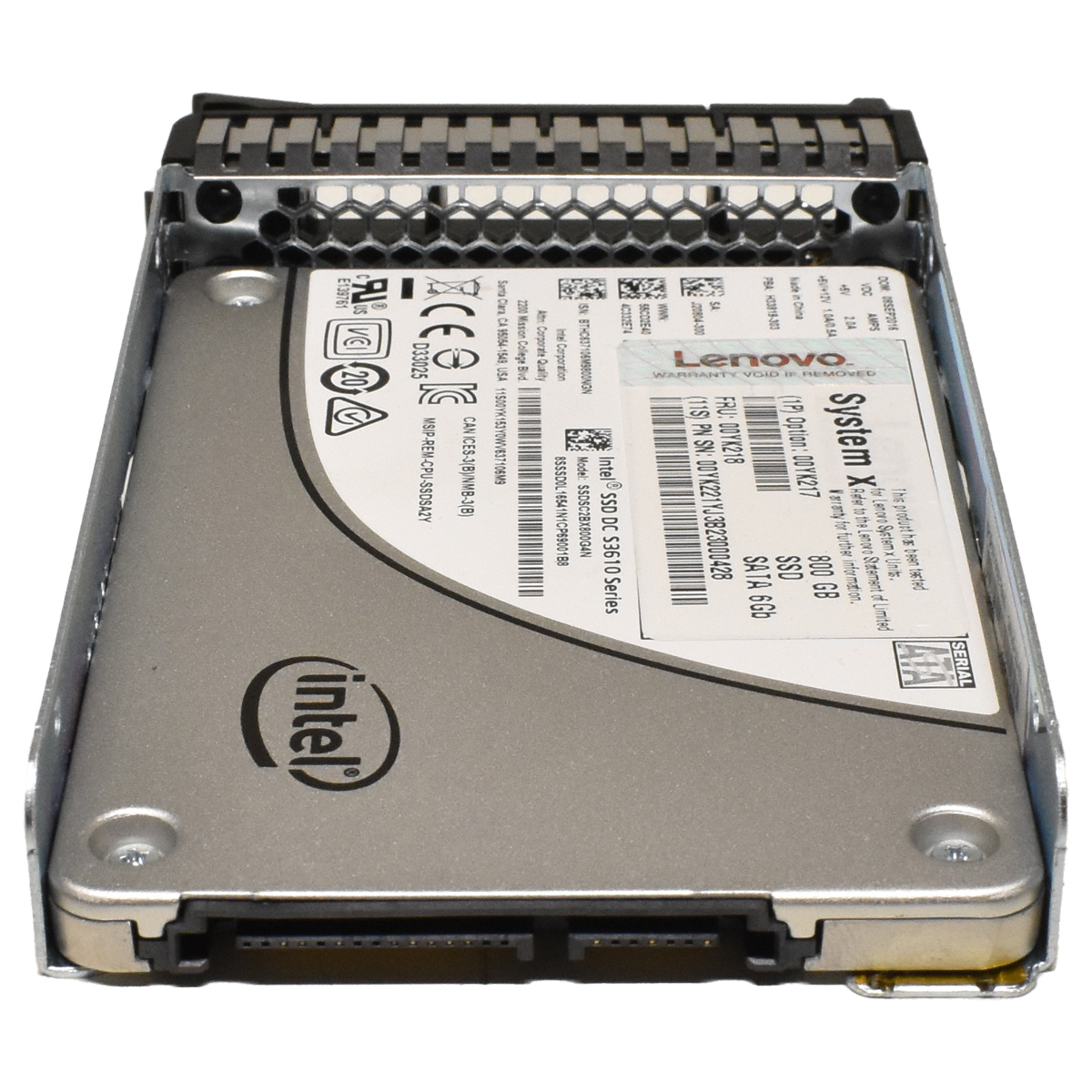 Lenovo 800 GB SSD Festplatte 2.5 Zoll SATA HotSwap 0YK218 mit Rahmen Lenovo 800 GB SSD Festplatte 2.5 Zoll SATA HotSwap 0YK218 mit Rahmen