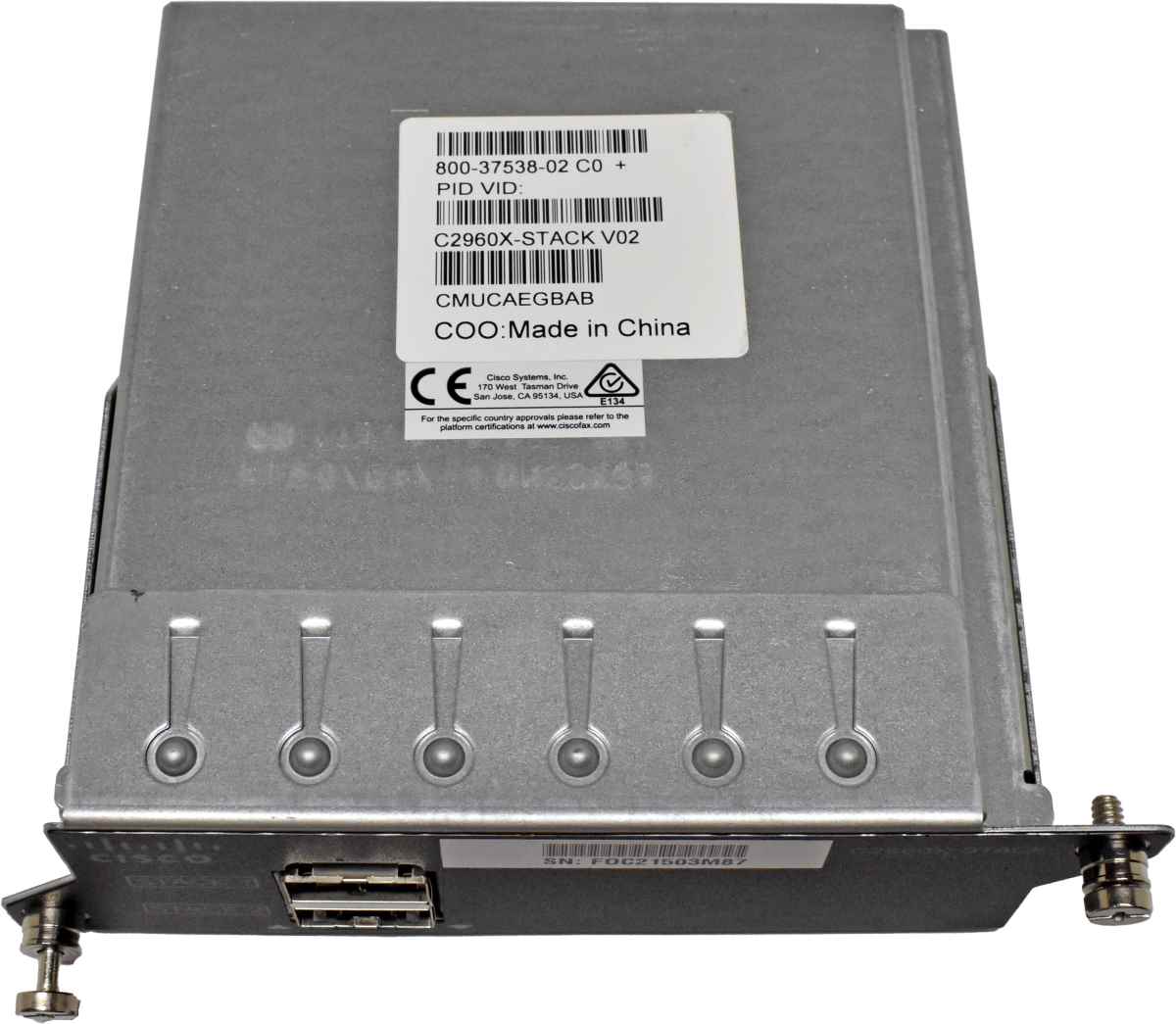 Cisco Catalyst 2960-X 800-37538-02 FlexStack Plus Stacking Module