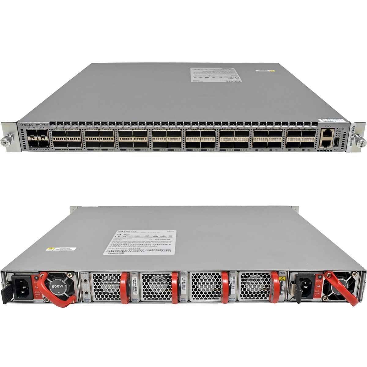 Arista DCS-7050QX-32S-F 32-Port 40G QSFP+ Ethernet Switch 4x SFP+ +Insides of Rack Rails