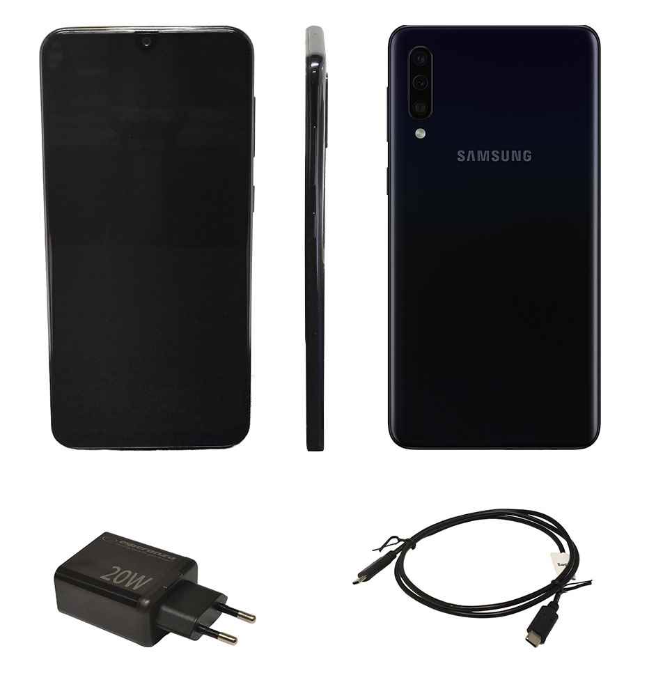 SAMSUNG GALAXY A50 6.4" Smartphone black SM-A505FN 4GB RAM 128GB ROM no SIM Lock SAMSUNG GALAXY A50 6.4" Smartphone black SM-A505FN 4GB RAM 128GB ROM no SIM Lock