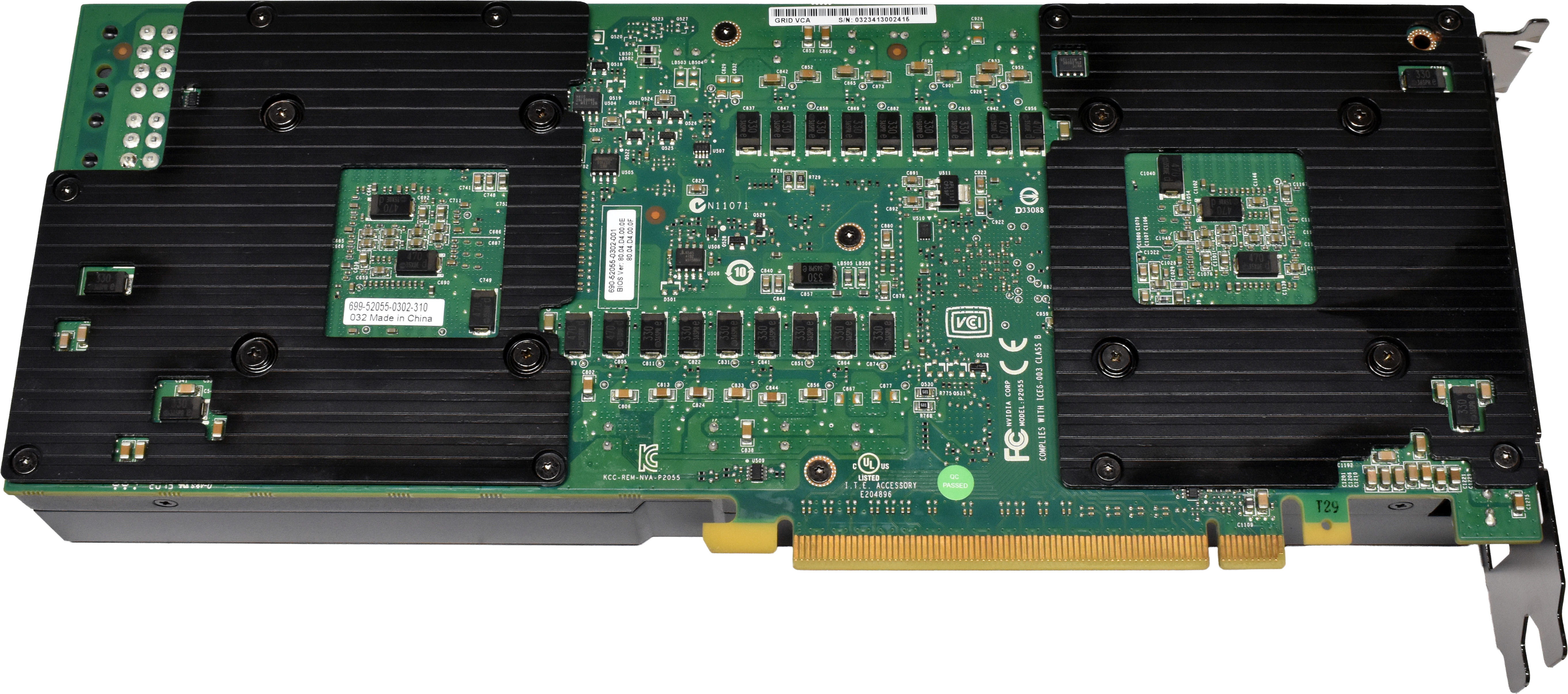 GRID K2 - 4.jpg NVidia GRID K2 699-52055-0302-310 690-52055-0302-001 Graphics Accelerator GK104 4GB GDDR5 PCIe3.0 x16