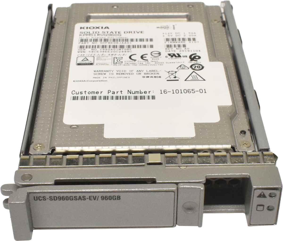 Cisco Kioxia 960GB 2.5" 12G SAS SFF SSD KPM51RUG960G UCS-SD960GSAS-EV