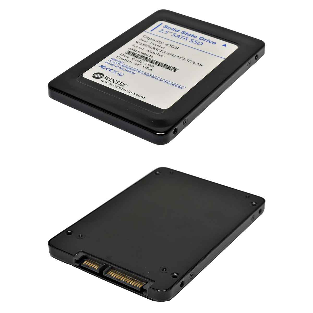 Wintec 45GB W2SS045G1TA-D41AC1-3D2.A9 2.5" 6G SATA SSD Wintec 45GB W2SS045G1TA-D41AC1-3D2.A9 2.5" 6G SATA SSD