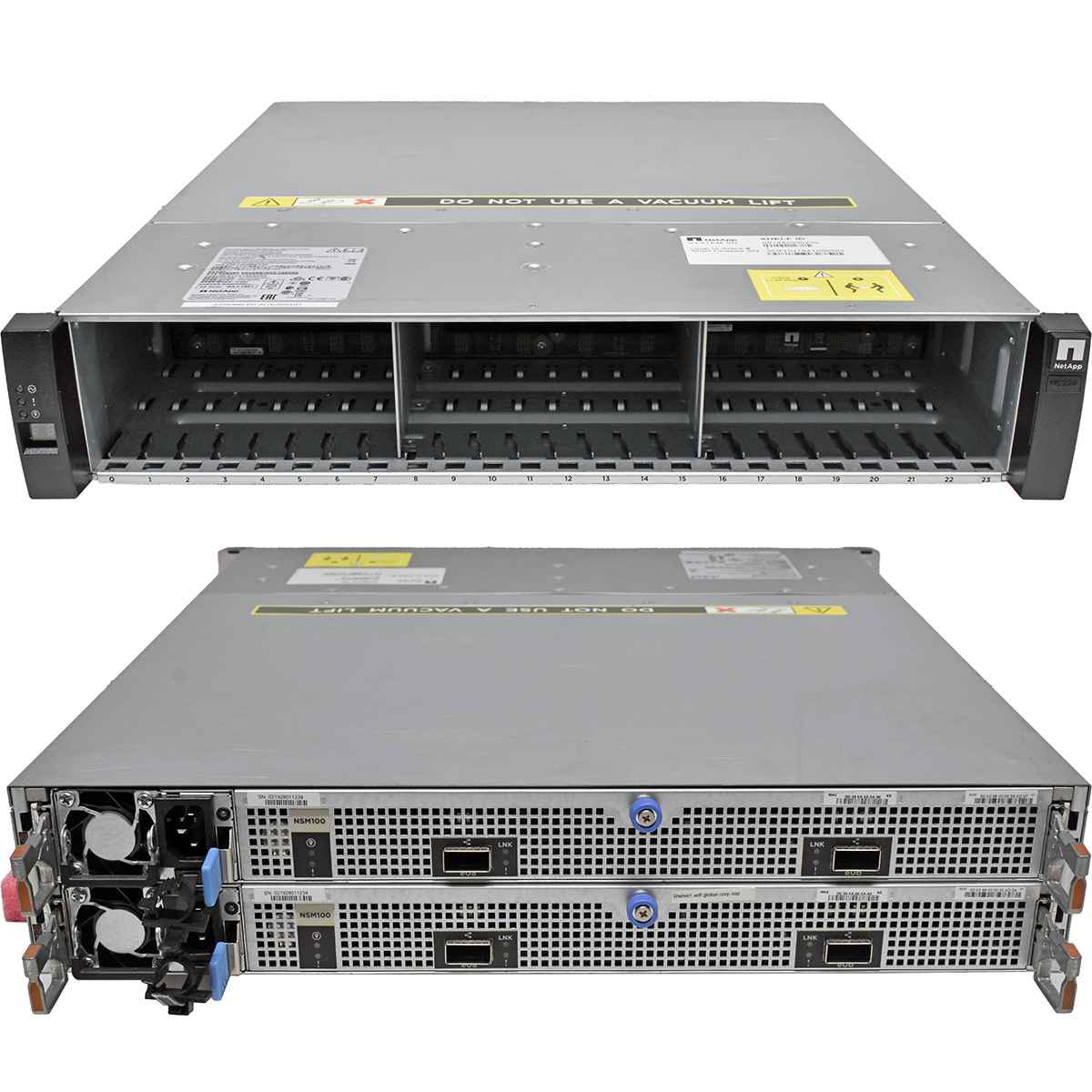 NetApp Expansion Shelf NS224 Xeon D-2123IT 64GB DDR4 2x NSM100 24 Bay 2.5