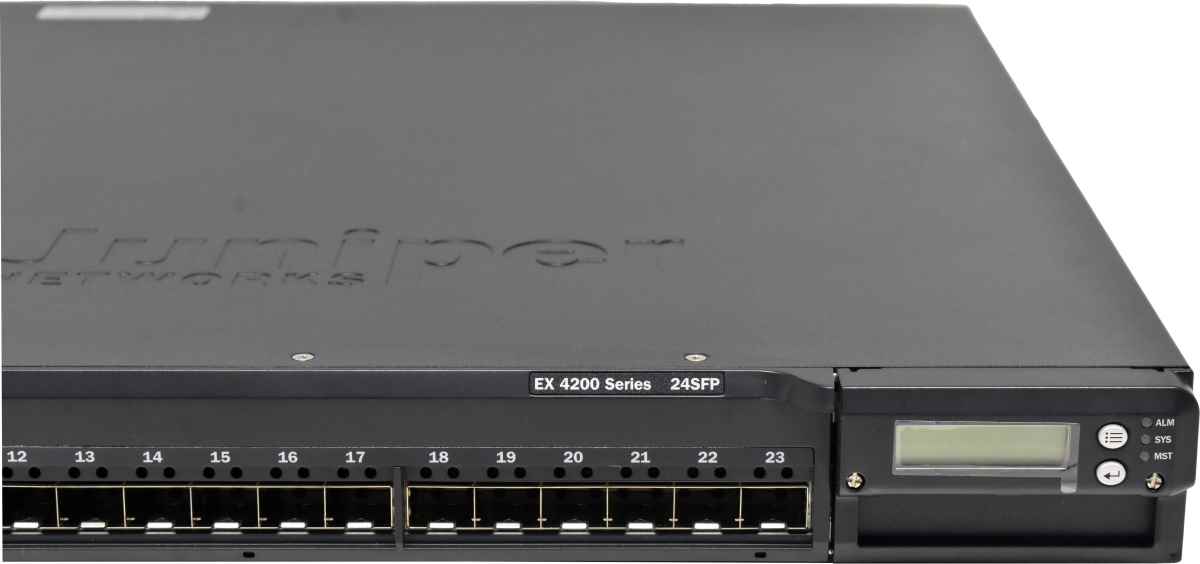 Juniper EX4200-24F 24-Port SFP GE Switch 1x PSU OVP Juniper EX4200-24F 24-Port SFP GE Switch 1x PSU OVP