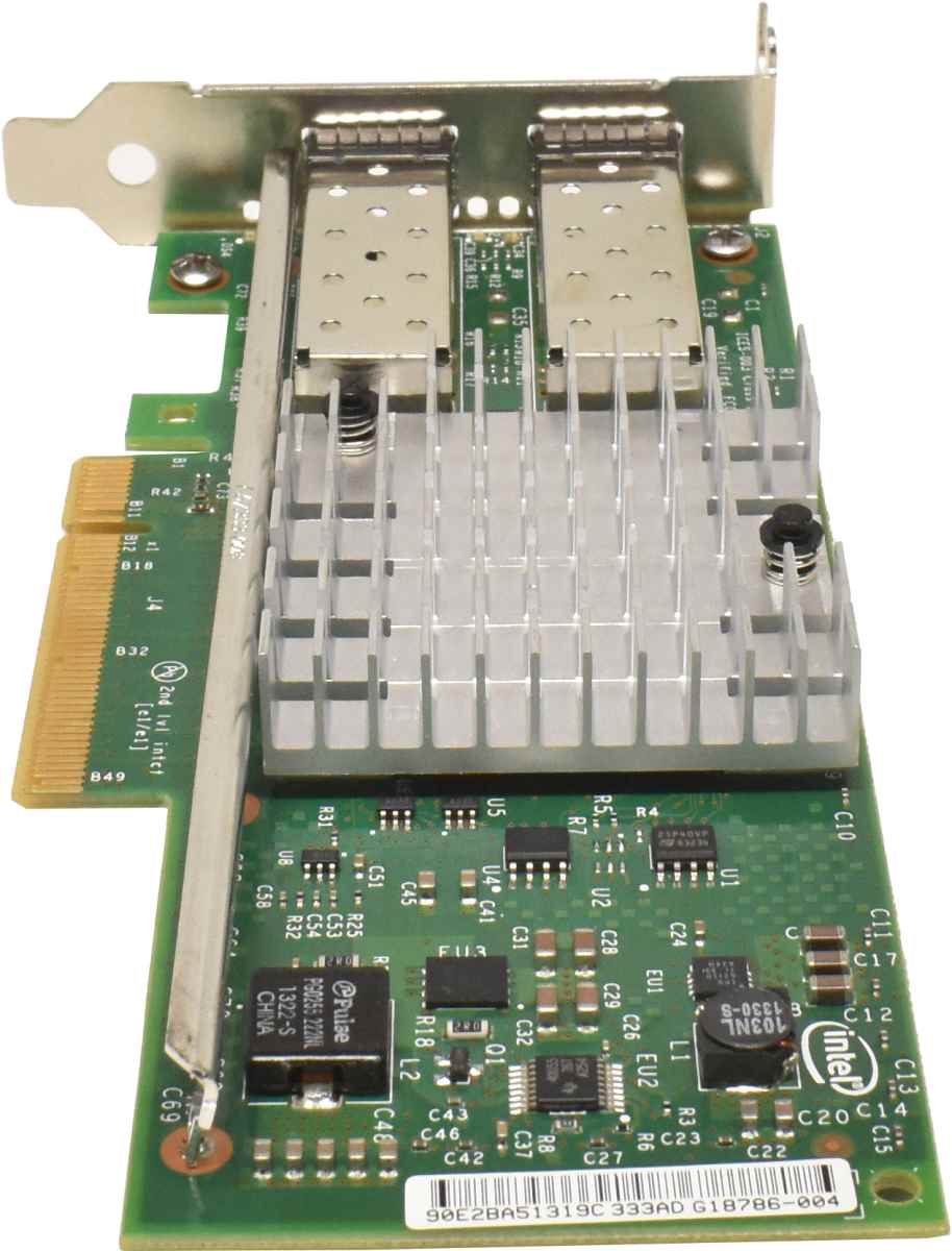 DELL Intel X520-DA2 FC Dual-Port 10GbE PCIe x8 Netzwerkkarte 0VFVGR LP DELL Intel X520-DA2 FC Dual-Port 10GbE PCIe x8 Netzwerkkarte 0VFVGR LP
