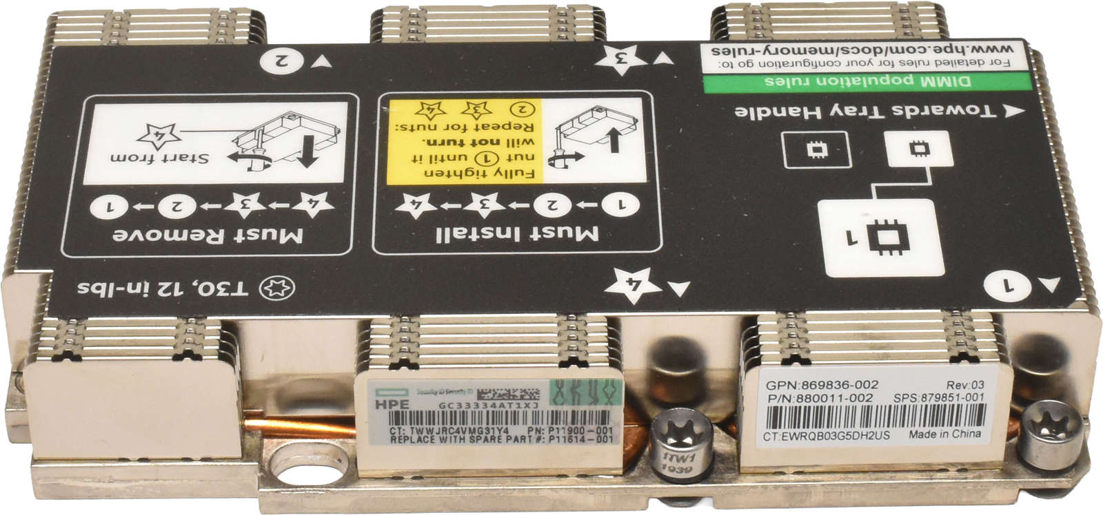 HP-CPU-Heatsink-Kühler-für-ProLiant-XL170r-XL190r-003.jpg HP CPU Heatsink / Kühler für ProLiant XL170r, XL190r G10 879851-001 869836-002