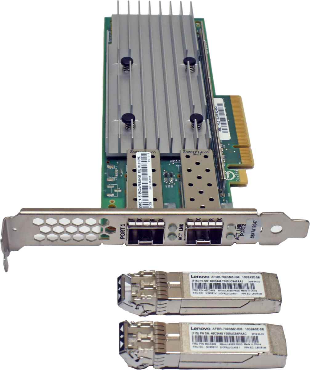 Lenovo QLogic QL41262 01KR587 Dual-Port 10Gb Adapter 4150X SFP28 High Profile Lenovo QLogic QL41262 01KR587 Dual-Port 10Gb Adapter 4150X SFP28 High Profile