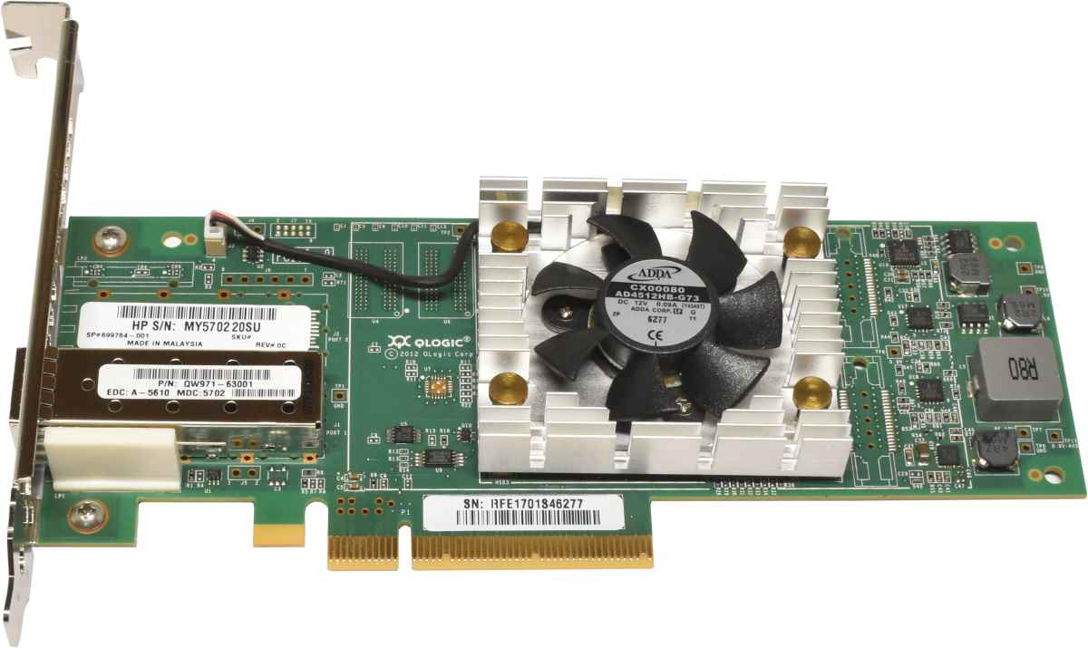 HP Qlogic QLE2660-HP Single-Port FC 16Gb PCle x8 Network Adapter FP 699764-001 HP Qlogic QLE2660-HP Single-Port FC 16Gb PCle x8 Network Adapter FP 699764-001