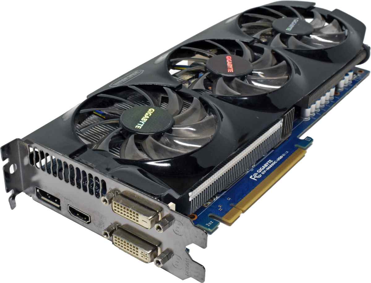 Gigabyte Windforce GV-N680OC-2GD NVIDIA GeForce GTX 680 Graphics Card GK104 2GB GDDR5 PCIe 3.0 x16 HDMI DP 2x DVI Gigabyte Windforce GV-N680OC-2GD NVIDIA GeForce GTX 680 Graphics Card GK104 2GB GDDR5 PCIe 3.0 x16 HDMI DP 2x DVI