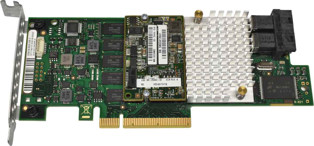 Fujitsu D3216-B33 GS3 EP420i 12Gb PCle x8 RAID Controller +BBU +2x SAS Kabel LP