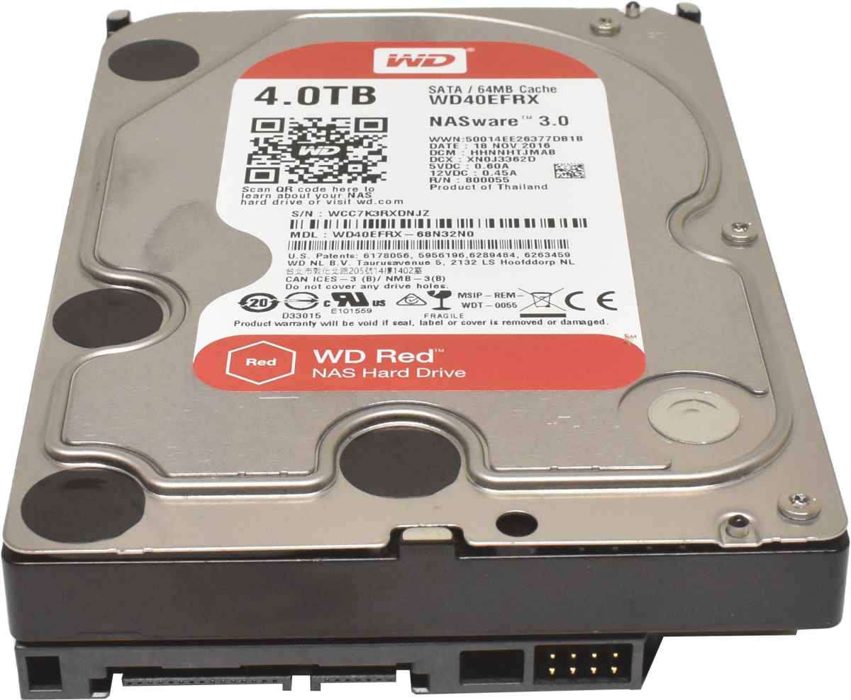 WD Wester Digital 4TB 3.5" 5.4K 6G SATA HDD Festplatte WD40EFRX-68N32N0