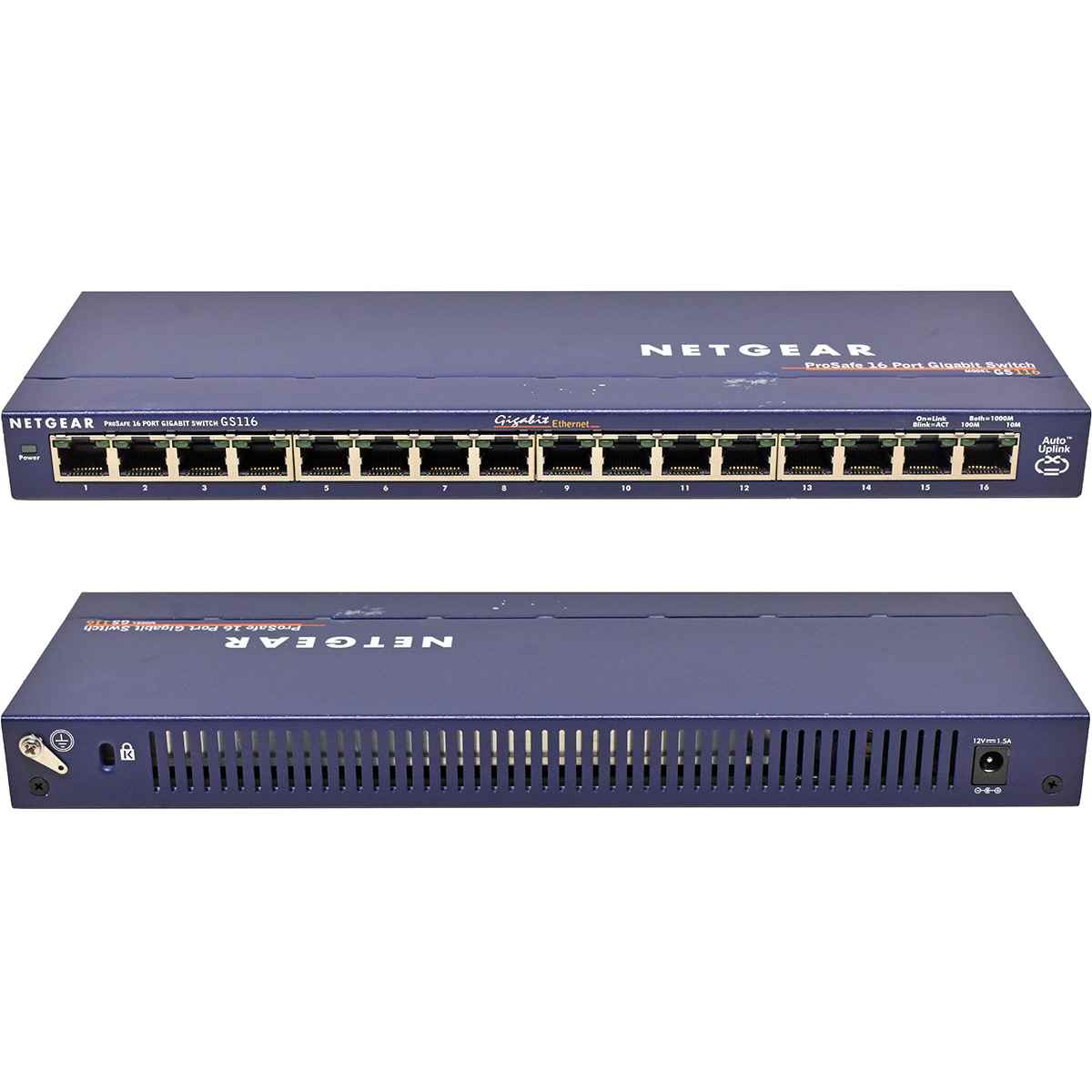 Netgear ProSafe GS116 16-Port RJ-45 GE Switch no AC Adapter Netgear ProSafe GS116 16-Port RJ-45 GE Switch no AC Adapter