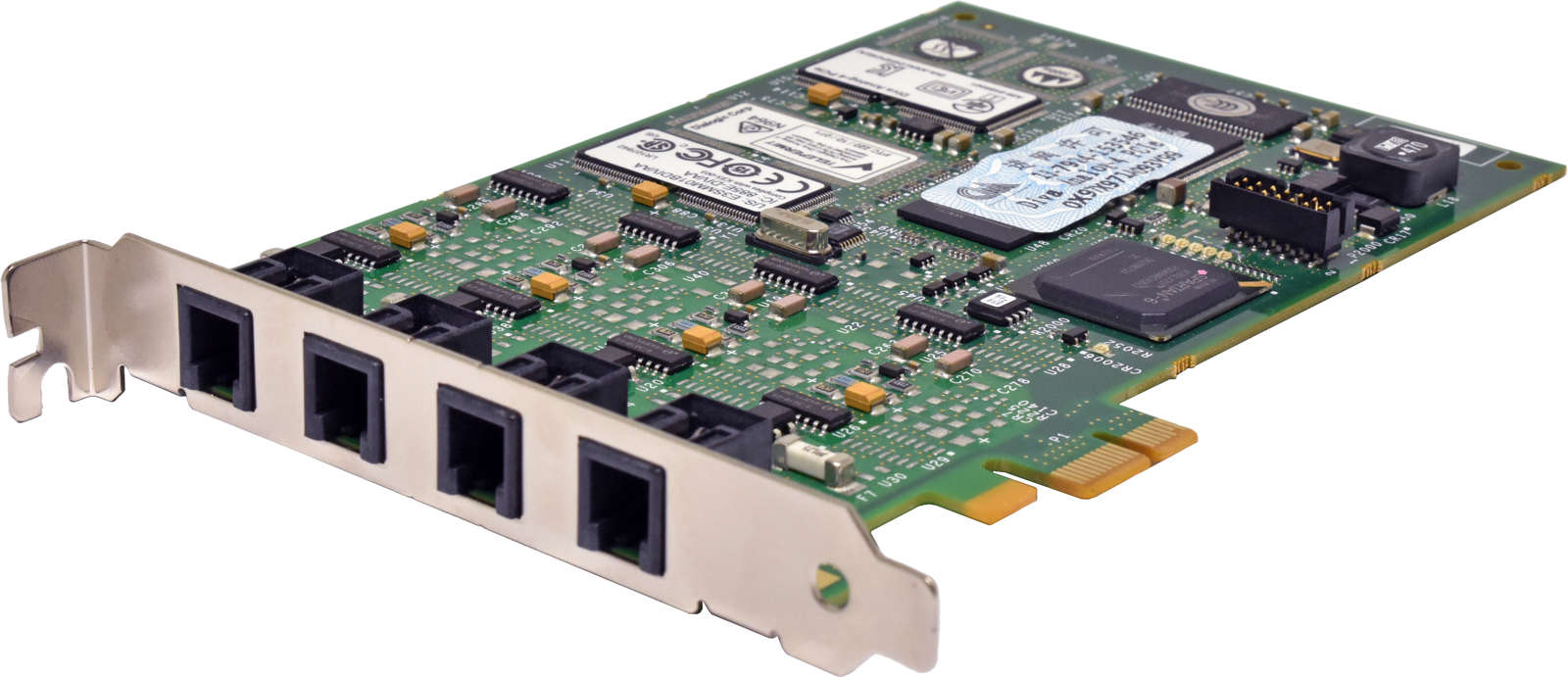 Dialogic-Diva-Analog-4-PCIe-50-0425-06A-56-0531-06-001.jpg Dialogic Diva Analog-4 PCIe 50-0425-06A 56-0531-06A Voice Card 4x RJ-10