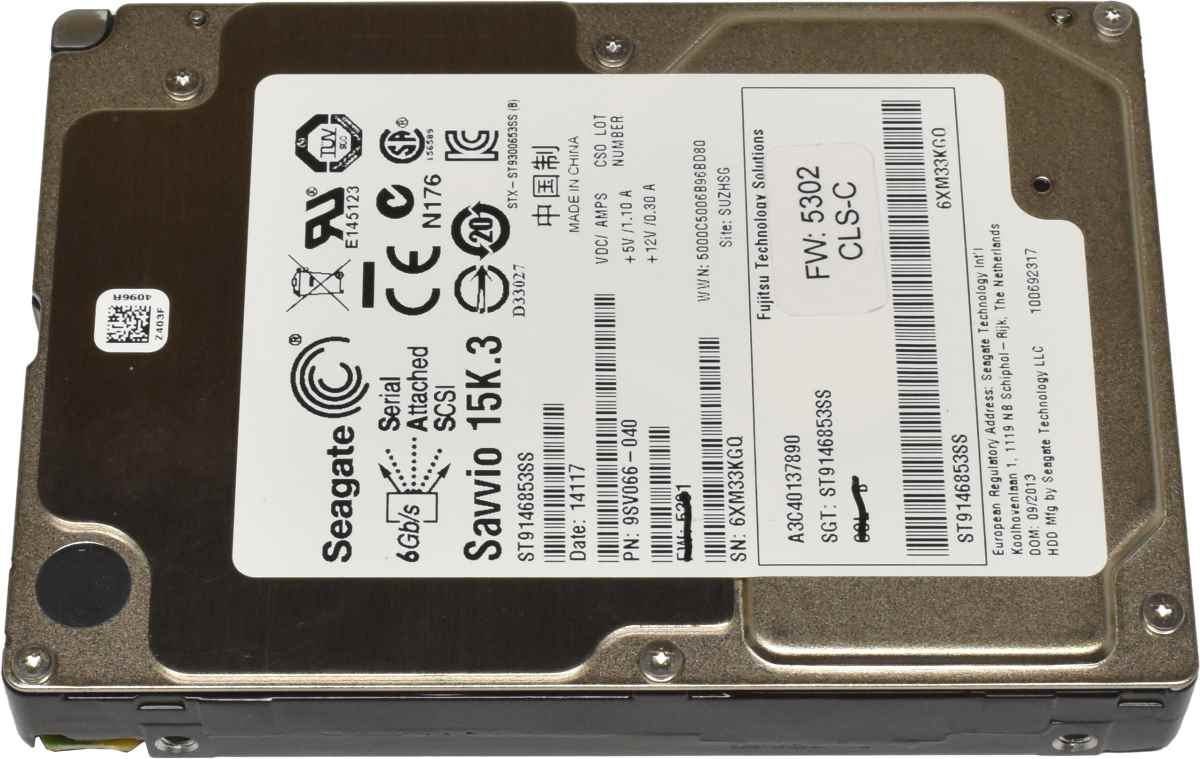 Seagate 146GB 2.5" 15K 6G SAS HDD Festplatte ST9146853SS 9SV066-040