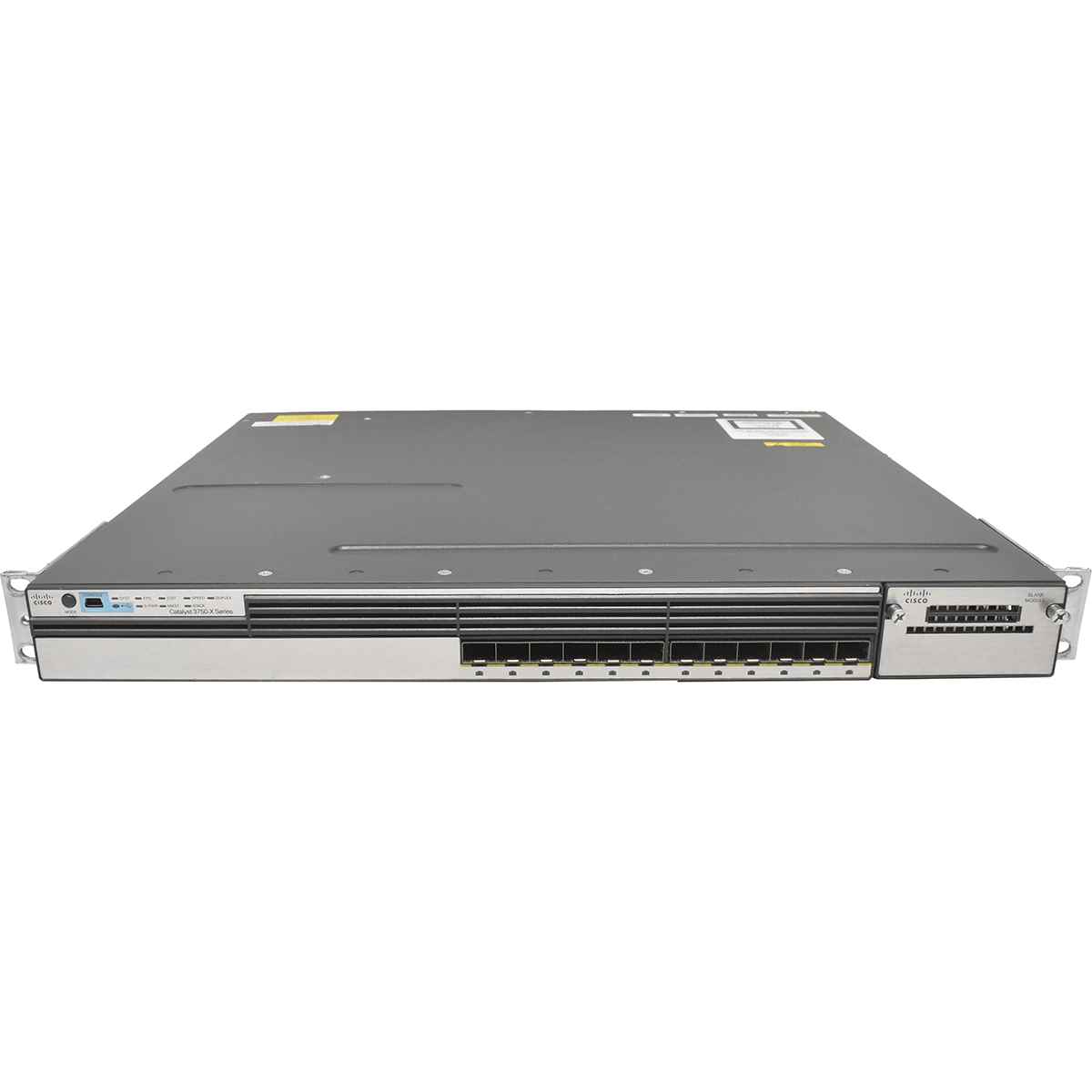 Cisco Catalyst WS-C3750X-12S-S 12-Port SFP GE Switch 1x PSU Rack Ears Cisco Catalyst WS-C3750X-12S-S 12-Port SFP GE Switch 1x PSU Rack Ears