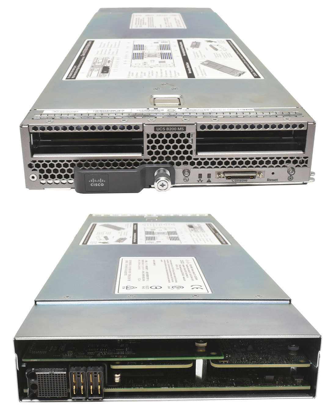 Cisco UCS B200 M5 Blade Server 2x Kühler ohne CPU RAM 1x UCSB-MLOM-PT-01 1x UCSB-MLOM-40G-03
