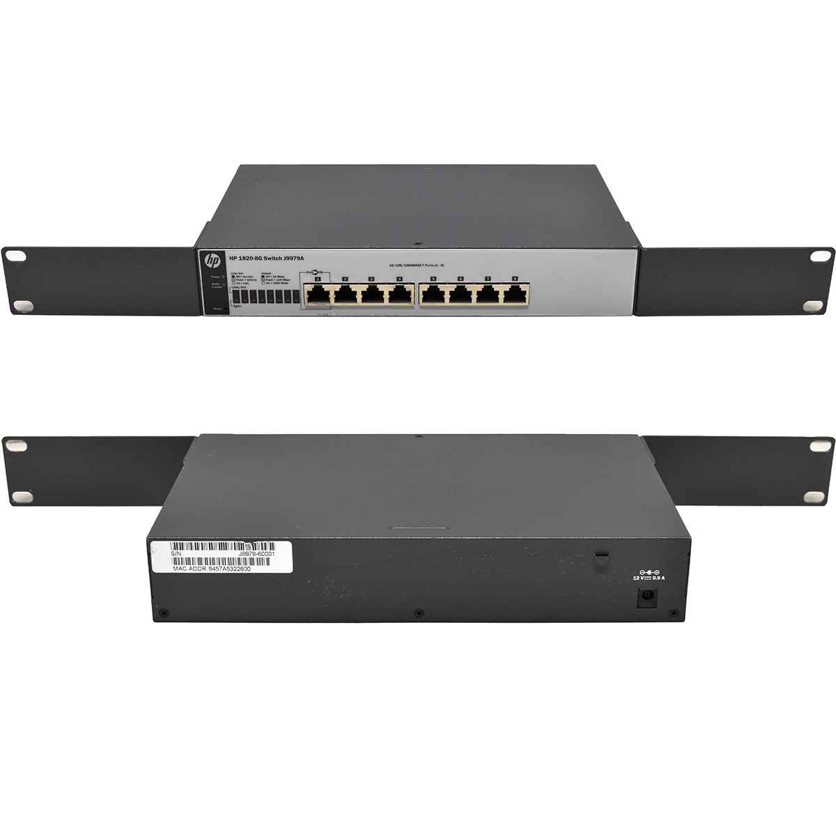 HP 1820-8G J9979A 8-Port RJ-45 GE Switch no PSU +Rack Ears HP 1820-8G J9979A 8-Port RJ-45 GE Switch no PSU +Rack Ears
