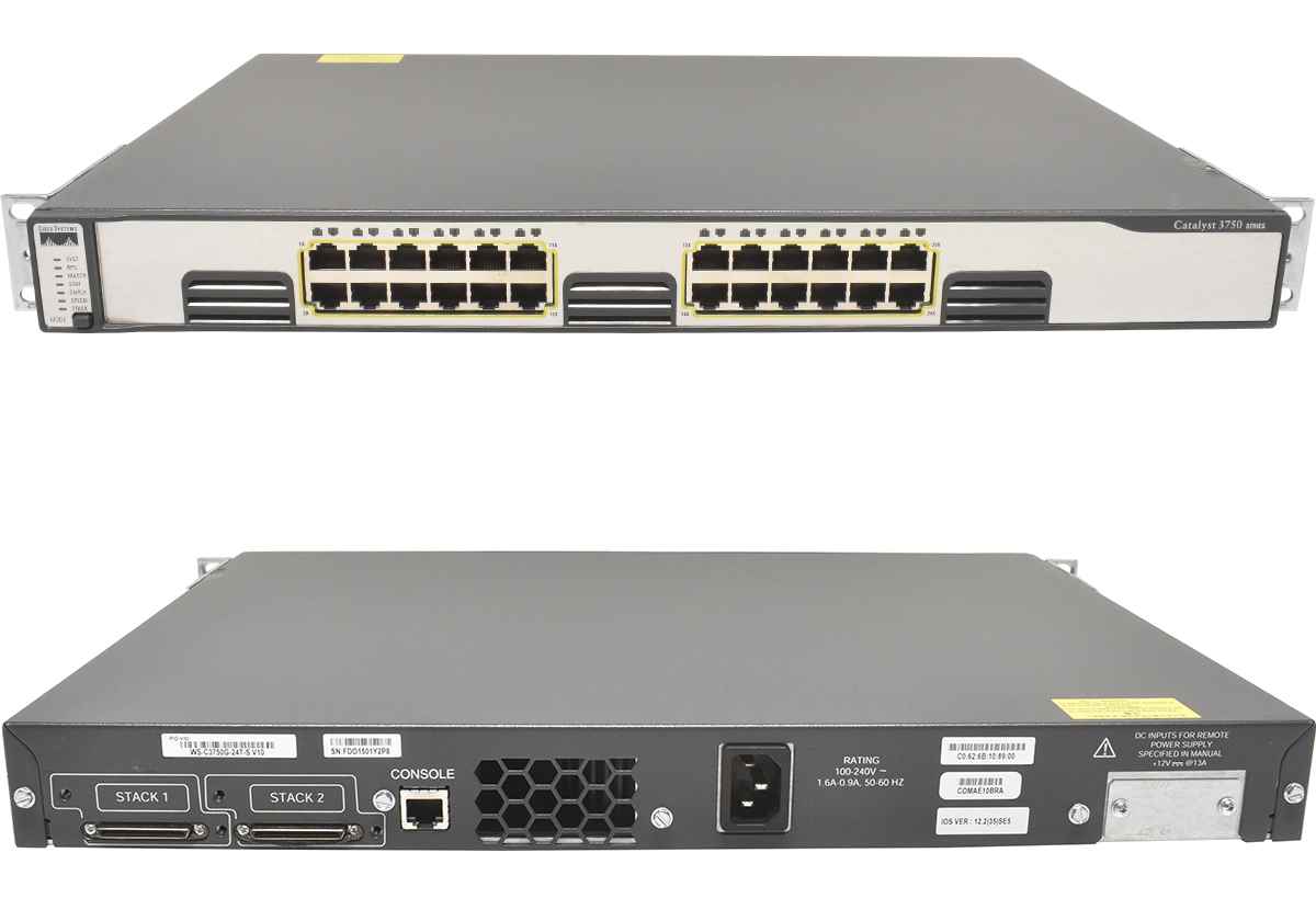 Cisco Catalyst WS-C3750G-24T-S 24-Ports RJ-45 GE Rack Ears Cisco Catalyst WS-C3750G-24T-S 24-Ports RJ-45 GE Rack Ears