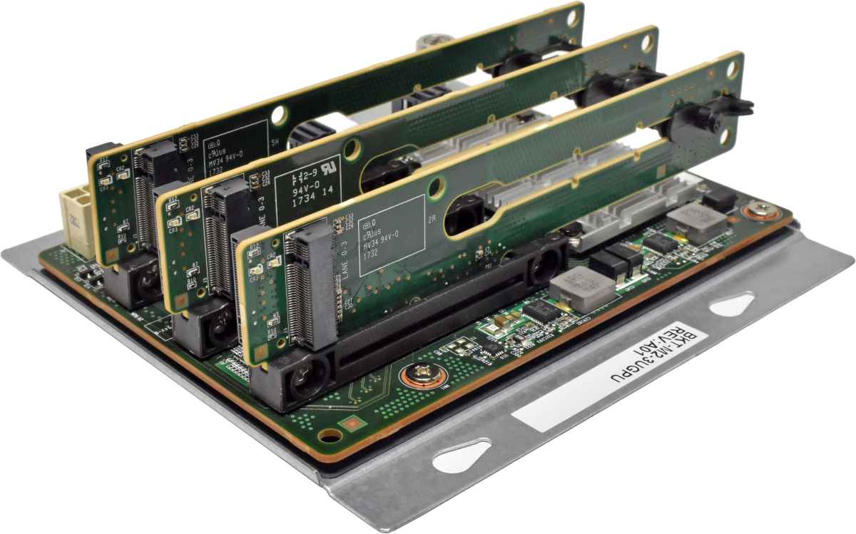 ZT Systems BKT-M2-3UGPU T2918601 3-Port NVMe BOSS Card +M.2 Expansion Cards for Server Storage Z17C31601B