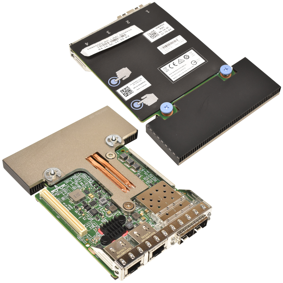 DELL 57412 0NWMNX Broadcom BCM957412M 2x SFP + 2-Port 10Gbps RJ45 Network Daughter Card NEW DELL 57412 0NWMNX Broadcom BCM957412M 2x SFP + 2-Port 10Gbps RJ45 Network Daughter Card NEW