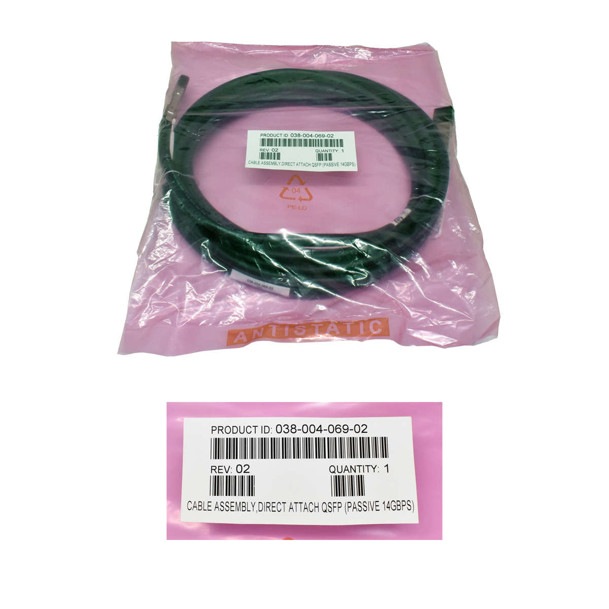 EMC-038-004-069-02-QSFP---QSFP-Datenkabel-5m-passi-001.jpg EMC 038-004-069-02 QSFP+ - QSFP+ Datenkabel 5m passiv 14 Gbps NEW NEU