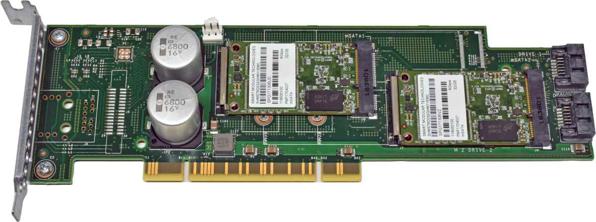 EMC 303-383-002A-00 Boot Controller Card for Isilon NL410 2x 6G 32GB mSATA Flash Memory +Kabel