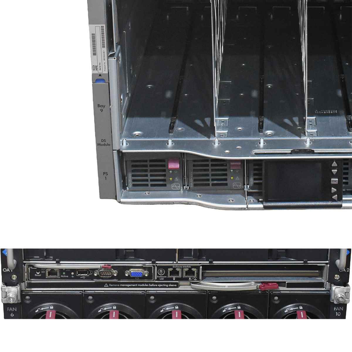HP BladeSystem c7000 Enclosure 681844-B21 712987-B21 10x Fan 2x Power Cable 1x 708046-001 1x 407295-504 HP BladeSystem c7000 Enclosure 681844-B21 712987-B21 10x Fan 2x Power Cable 1x 708046-001 1x 407295-504