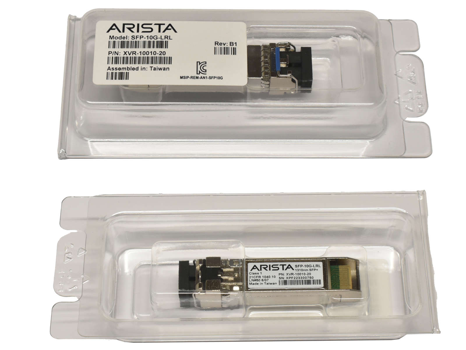 5x Arista Original GBIC SFP-10G-LRL 10Gbps SFP+ 1310nm 1km XVR-10010-20 Rev: B1 Neu
