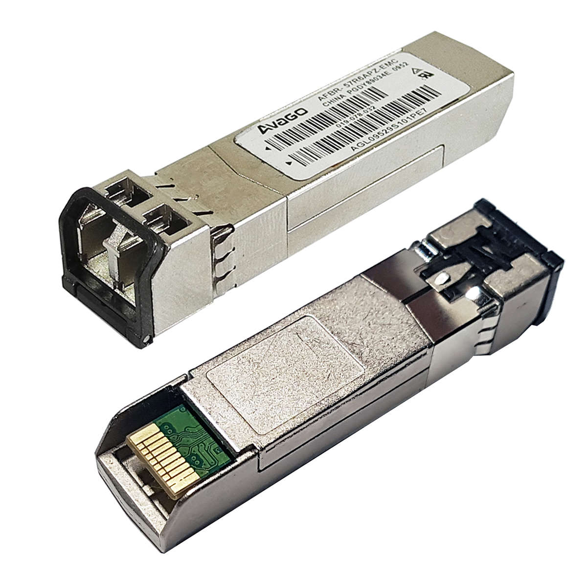 Avago-EMC-AFBR-57R6APZ-EMC-4-25-Gb-850nm-SFP-Trans-002.jpg Avago EMC AFBR-57R6APZ-EMC 4.25 Gb 850nm SFP Transceiver MPN: 019-078-032