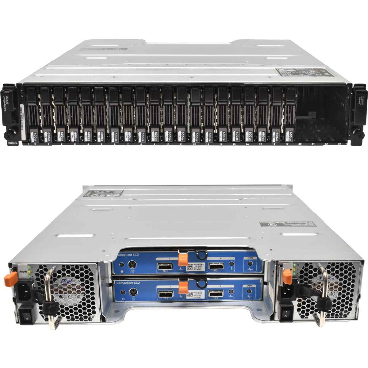 Dell Compellent Enclosure SC220 2x SAS 6G Controller 00TW47 20x 600GB HDD 2.5 SFF 2x PSU Dell Compellent Enclosure SC220 2x SAS 6G Controller 00TW47 20x 600GB HDD 2.5 SFF 2x PSU