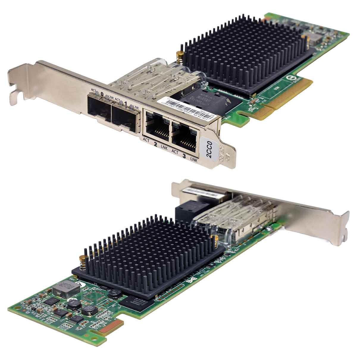 IBM Emulex 2CC0 00E3505 P006932-43E 4-Port (2x10G SFP+/2x GE RJ-45) PCIe x8 Server Adapter for Power 8